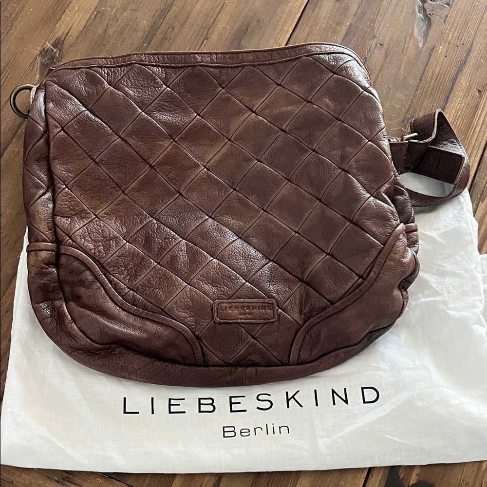 EUC Liebeskind Dark Brown Quilted Shoulder Bag - Picture 10 of 11